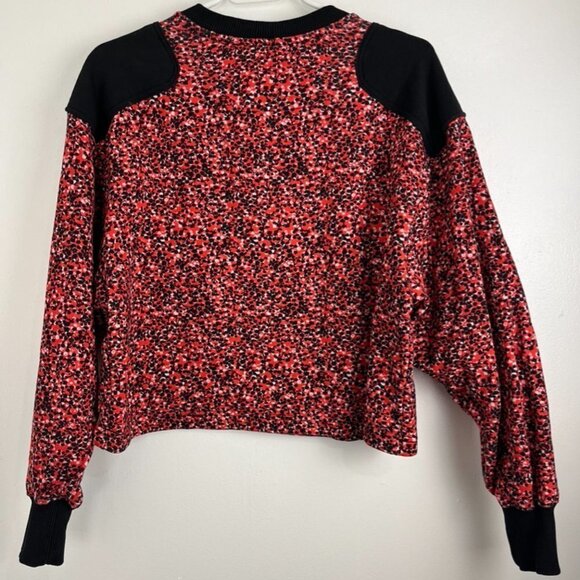 Rebecca Minkoff Cropped Floral Half-Zip Pullover - Picture 5 of 5